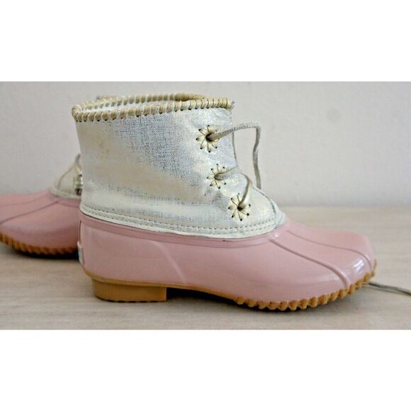 Jack Rogers Women's Sz 7 Blush Pink Chloe Classic Leather Rain Boots - Picture 9 of 10